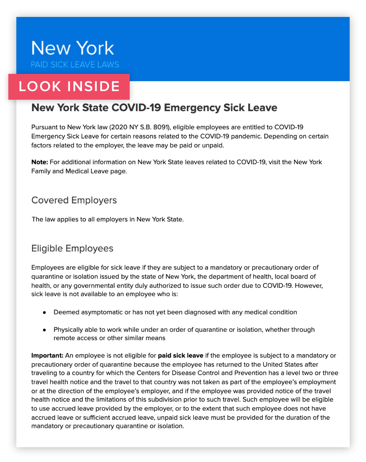HR’s Guide to New York State’s Paid Sick Leave Laws
